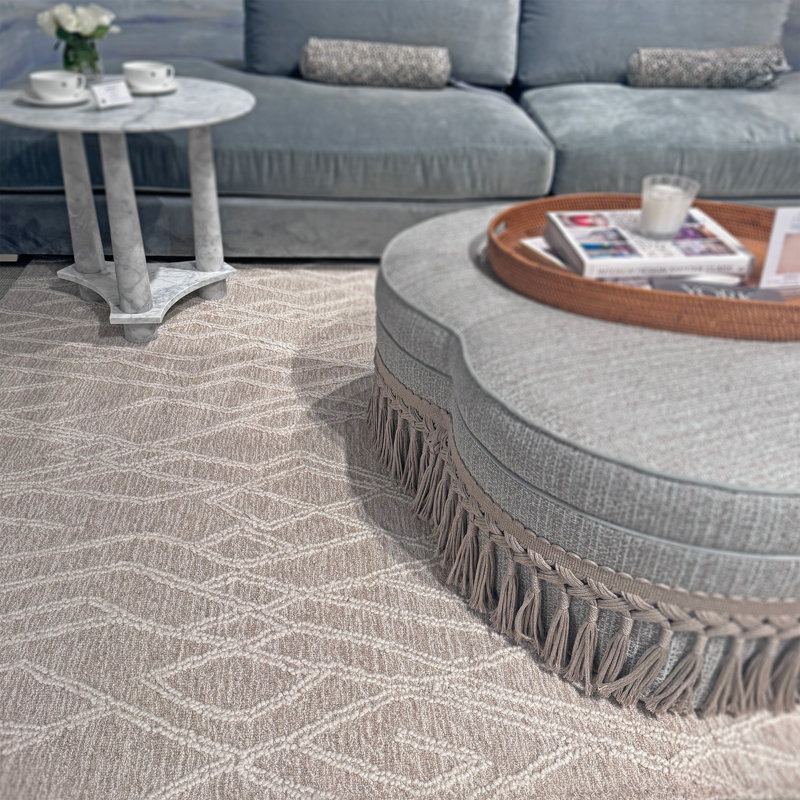 Jaterion Performance Hand Tufted Wool Geometric Indoor Rug