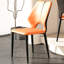 De 2 chaises de salle à manger, cuir PU moderne, couleurs orange, chaises disponibles en orange, conception confortable et stable