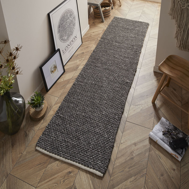 Wool Hand Woven Area Rug, Runner 60 x 230cm