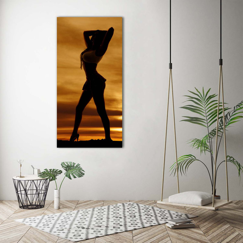 Short Skirt - Wrapped Canvas Print
