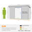 Remise à outils horizontale en métal l 9 pi x P 4 pi