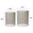 Set Of 2 Hollow-Carved Round Metal End Tables-373525032