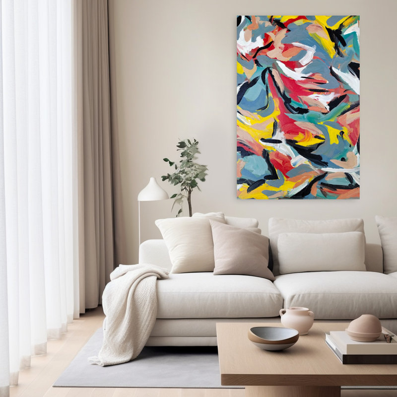 Contemporary Art Abstract Bold Contemporary Wall Art by Michael Cross - Wrapped Canvas Print, 152.4 cm H x 101.6 cm W