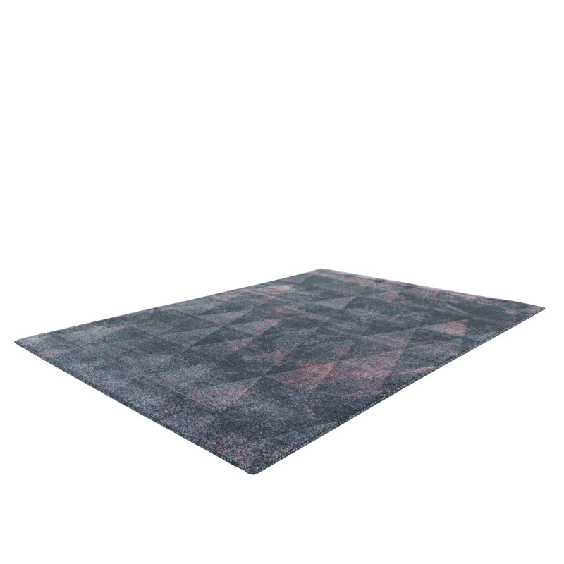Estes Soft Low Pile Anthracite Rug, Rectangle 80 x 150cm