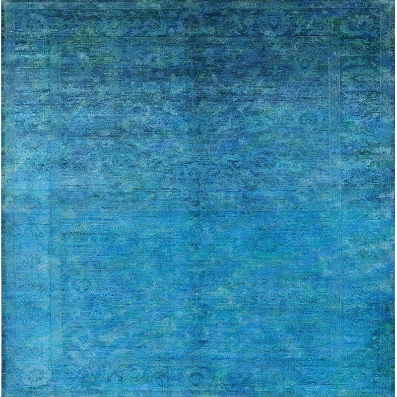 Tapis 100% Mid-Century moderne lavable à la machine 2273, Carré 4 pi
