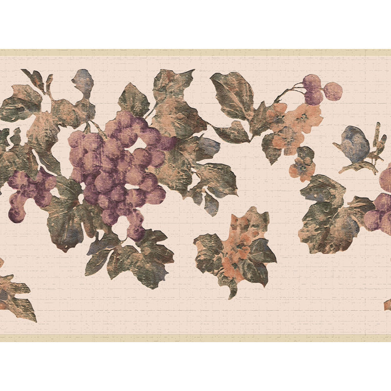 Bordure de papier peint à peindre L 15 pi x l 7 po Grapes