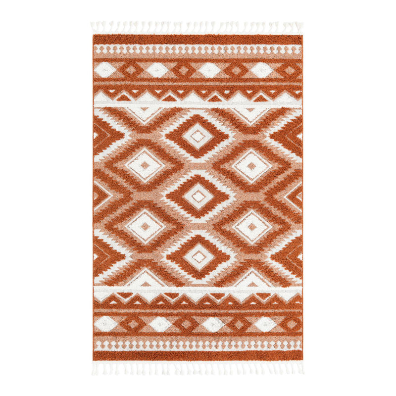 Jiawei Geometric Indoor Rug, Rectangle 5'3" x 8'