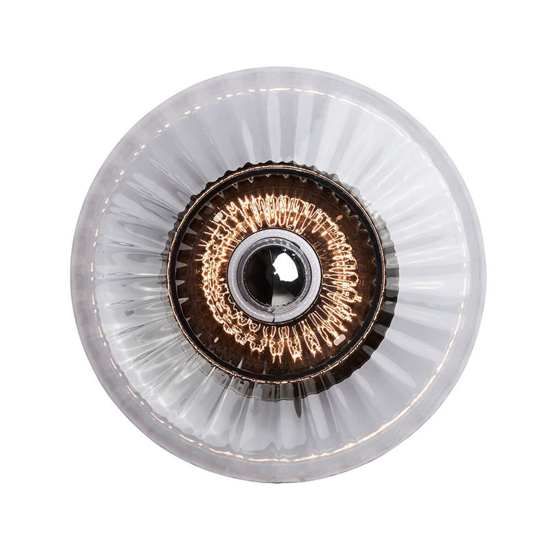 Ojeda Glass LED Flush Mounted Sconce, Transparent, 26 cm H x 15 cm W x 26 cm