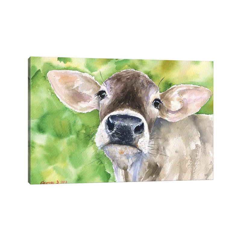 Cow In Nature by George Dyachenko - Wrapped Canvas Gallery-Wrapped Canvas Giclée, 20.32 cm H x 30.48 cm W