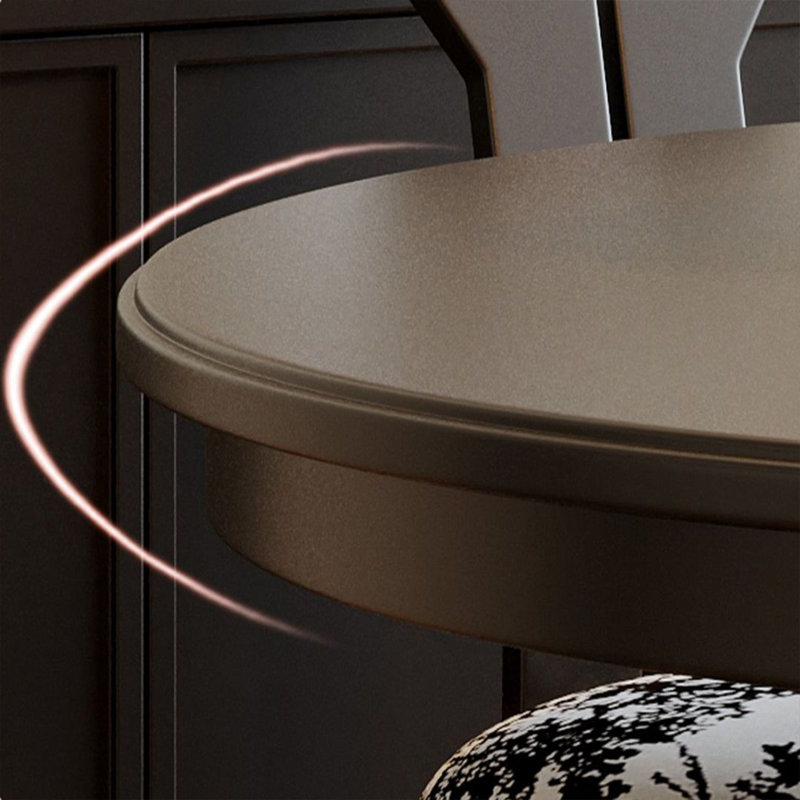 Table de salle à manger noire en bois massif, H 29,53 po x L 39,37 po x l 39,37 po