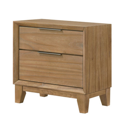 Contemporary 1pc 2-Drawer Nightstand 