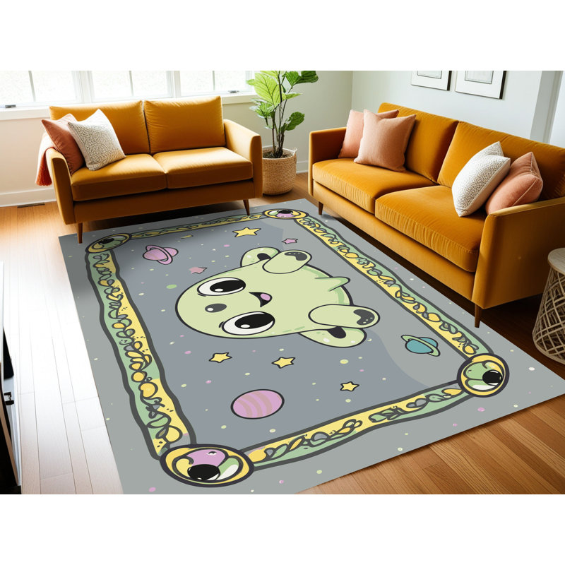 Tapis de Noël lavable The Holiday Aisle® Halloween, Rectangulaire 2 pi x 3 pi