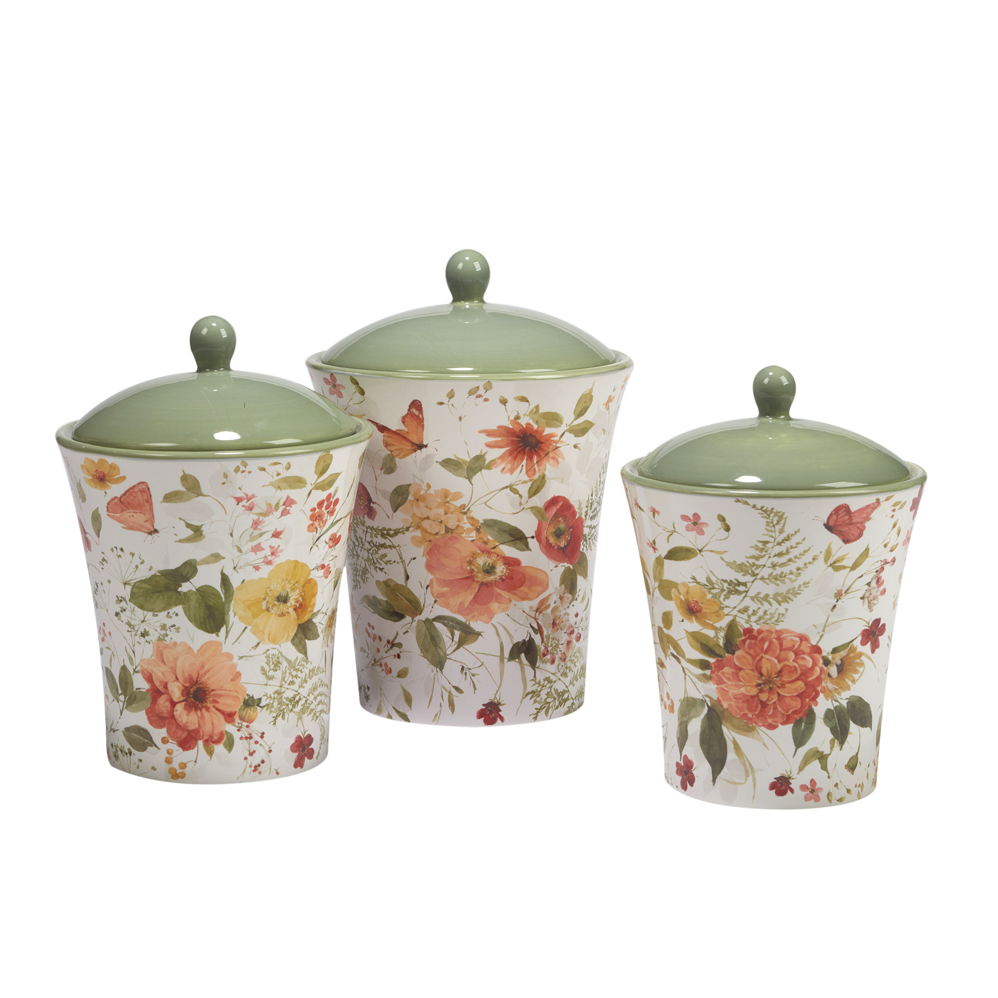 Birdhouse Ceramic Kitchen Canisters Set Birdhouse Canister Set on