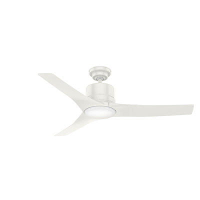 52'' Piston 3 -Blade Outdoor Standard Ceiling Fan with Remote Control and Light Kit Included
