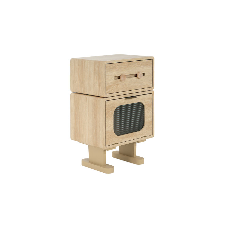 Rotatable robot storage side table