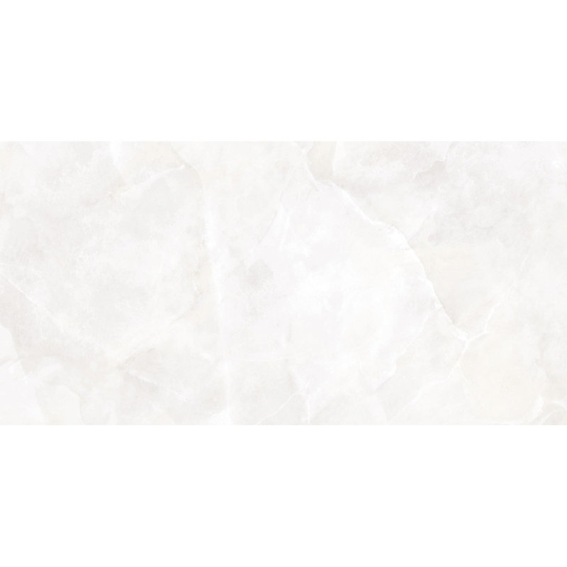 Geo Lush Porcelain Marble Look Wall & Floor Tile, Polished White