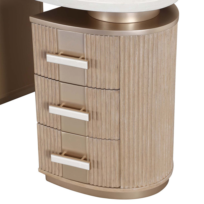West Kensington Vanity With Mirror, Sea Salt Caramel