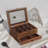 8 Slot Wooden Watch Lockable Box Rustic