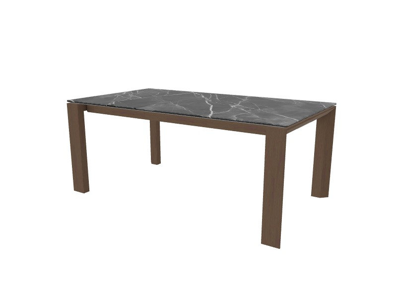 Tables extensibles Omnie, Blanc Travertino, Fumée