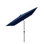 Parasol solaire d'extérieur carré 2,5x2,5m à DEL avec parasol imperméable à 8 côtes avec manivelle et base transversale