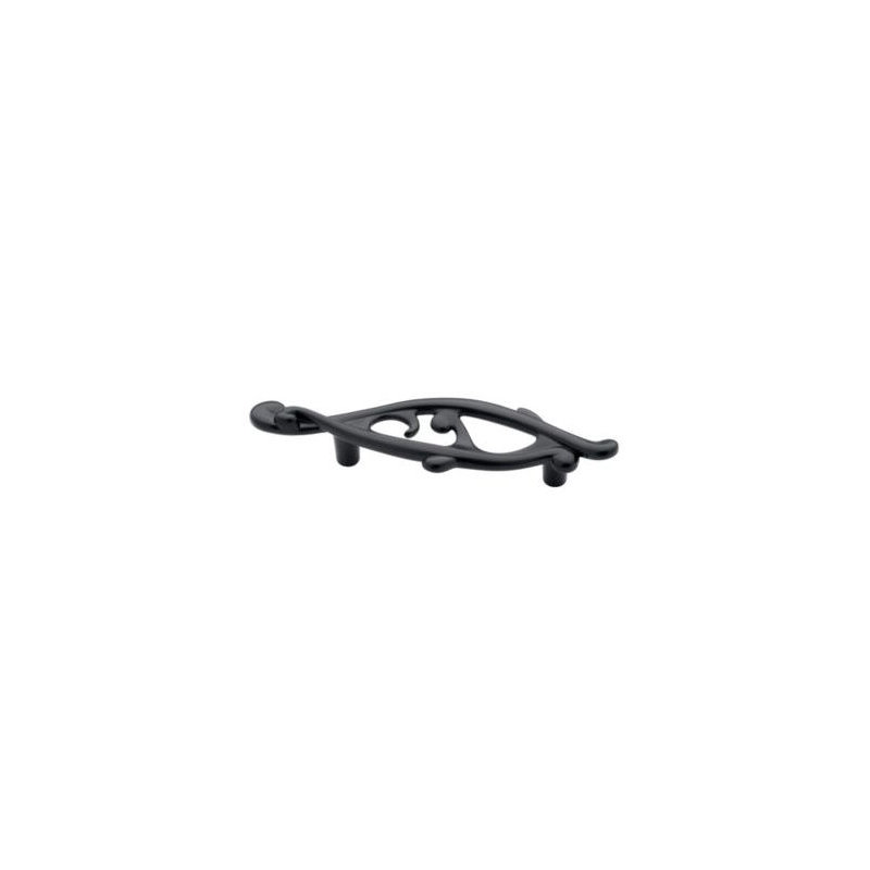 Montrose Calligraphy I 3" Center to Center Novelty Pull, Flat Black