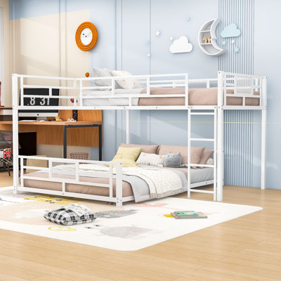 Metal L-Shaped Bunk Bed