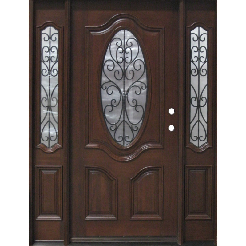 Portes d'entrée en bois pré-suspendues, À gauche
