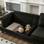 Canapé en cuir de vache avec revêtement 83 po-113164797