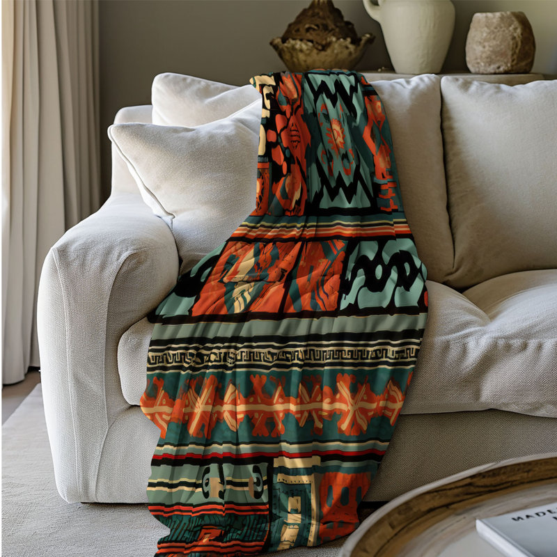 Tribal Textures - 1 Piece Premium Blanket, 50" W x 60" L