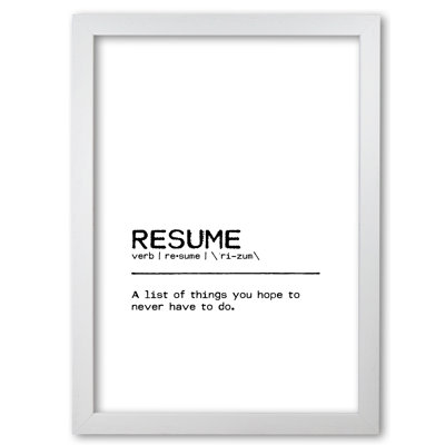 Resume List - Print