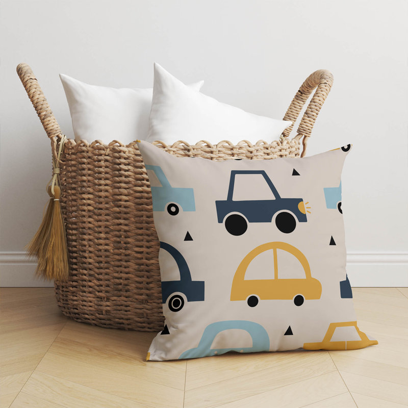 Coussin Driveway, H 20 po x l 20 po, Taupe / jaune