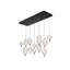 Lustre 12 lumières DEL noir satiné avec abat-jour PC-1446042384