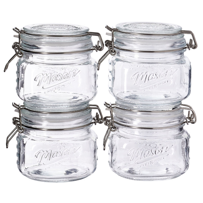 Vintage Storage Jars Glass Jar - Set of 4