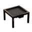 Table de jeu carrée de 120 cm (47,2 po) avec plateau amovible à 4 panneaux, surface de jeu encastrée doublée de feutre, table de jeu et de salle à manger pour 2 à 6 joueurs, brun noyer