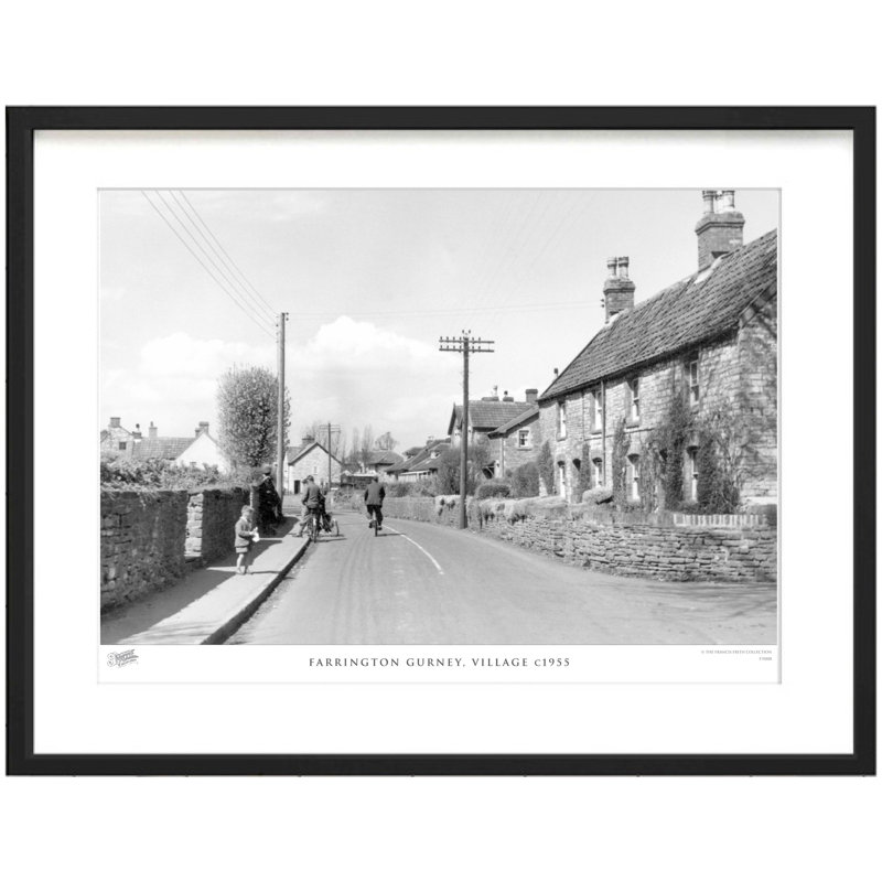 Farrington Gurney, Village C1955 - Single Picture Frame Print, 28cm H X 36cm W x 2cm D