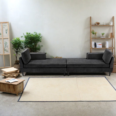 Contemporary Multifunctional Sofas, Black Chenille, Modern Design For Living Room
