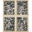 Silhouette moderne botanique noire et blanche - ensemble de 4 reproductions de cadres photo simples-97770610-97770609