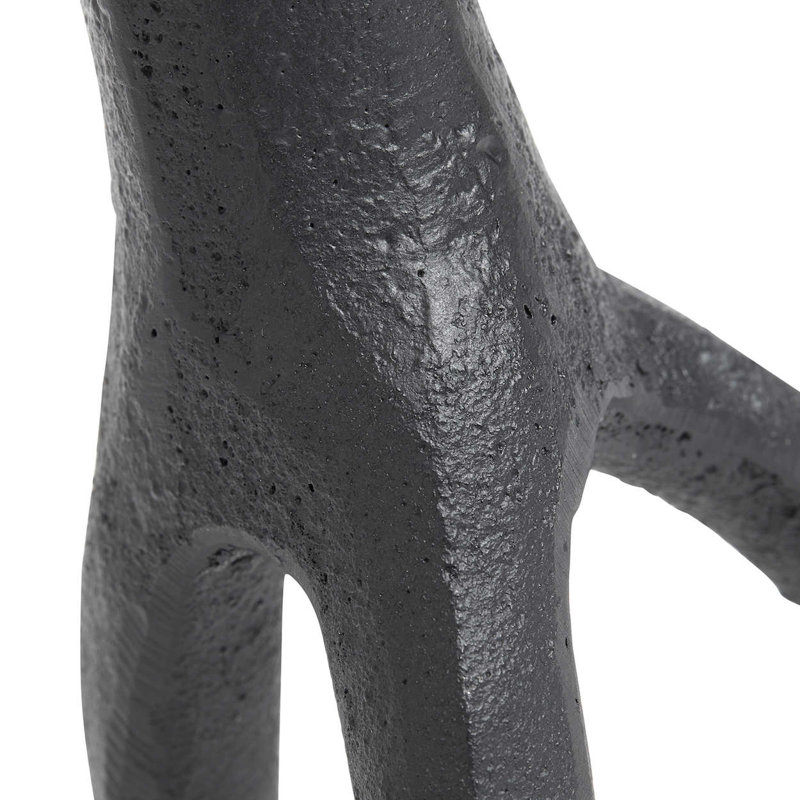 Bougeoir de table en fer, H 5,28 po x l 5,91 po x P 5,12 po