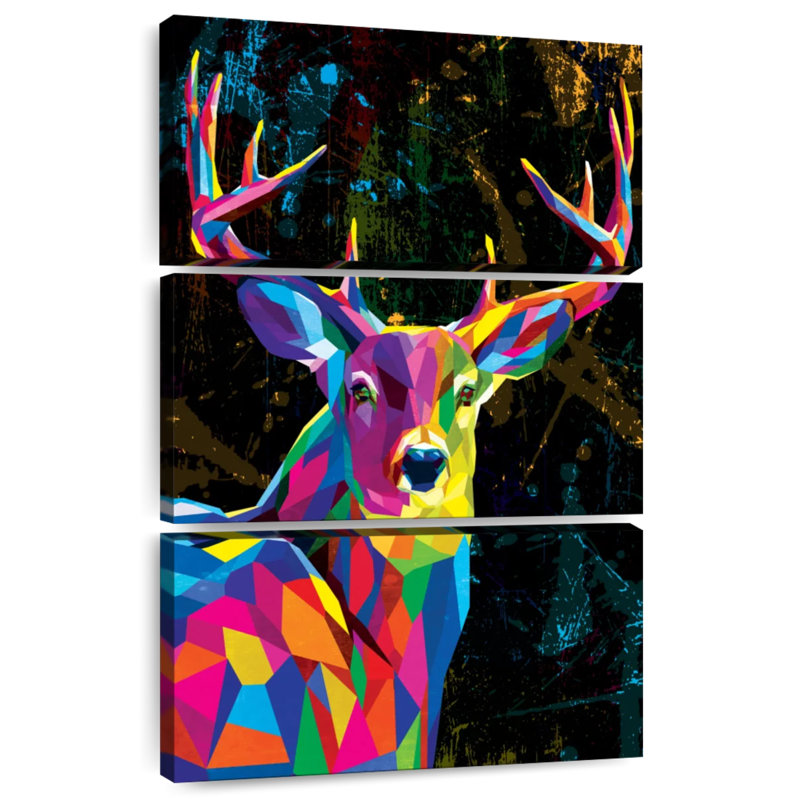 Buck de couleur géométrique Brampt, H 65 po x l 42 po