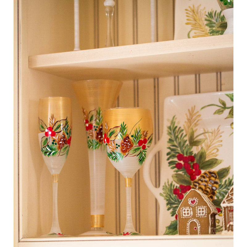Mistletoe 5.75oz. Handmade Flute Set