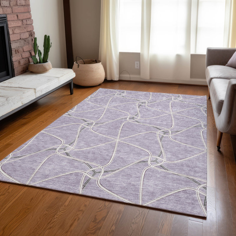  Aleg Area Rug with Non-Slip Backing, Rectangle 2'6" x 3'10"