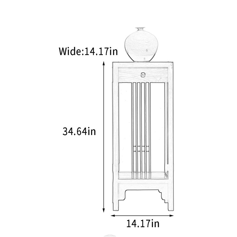 Support en bois massif avec mortaise - structure Tenon, H 34,64 po x l 14,17 po x P 14,17 po