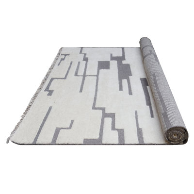 Rectangle Hand Knotted Wool Area Rug
