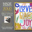 Pop Love Peace Joy, reproduction encadrée - bois massif-1496761360-1496761373