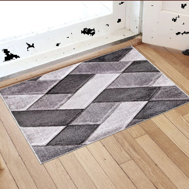 Christean Non-Slip Indoor Doormat, Grey, 60cm W x 110cm L