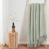 Tweed Knitted Throw Blanket