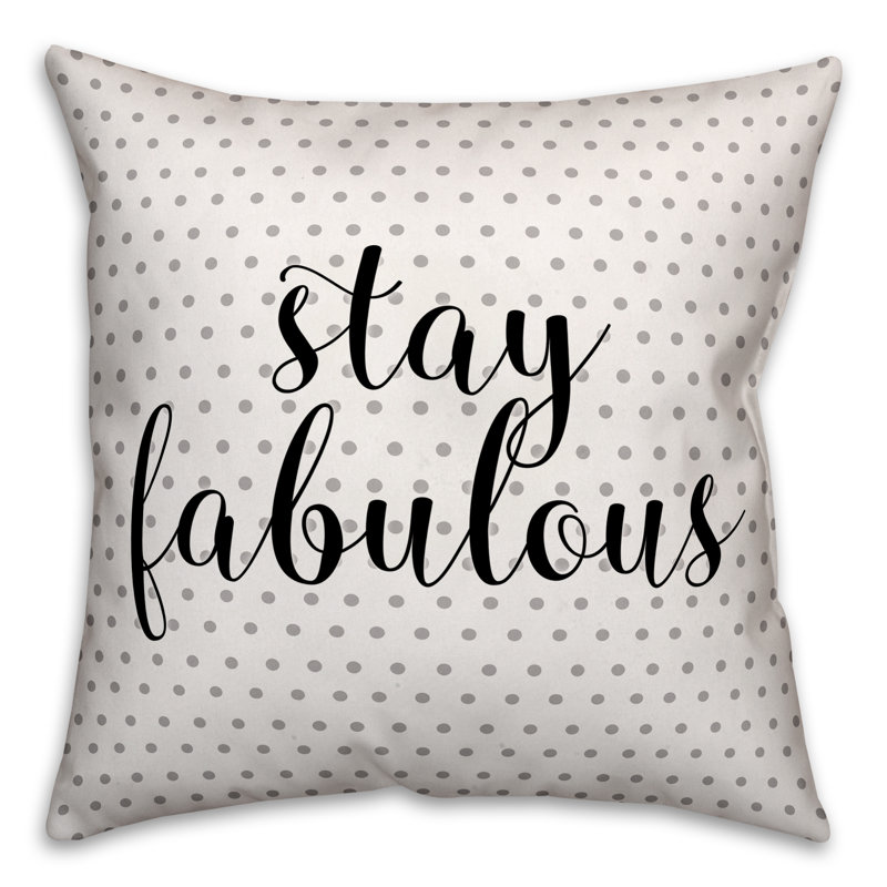 Stay Polka Dots Throw Pillow