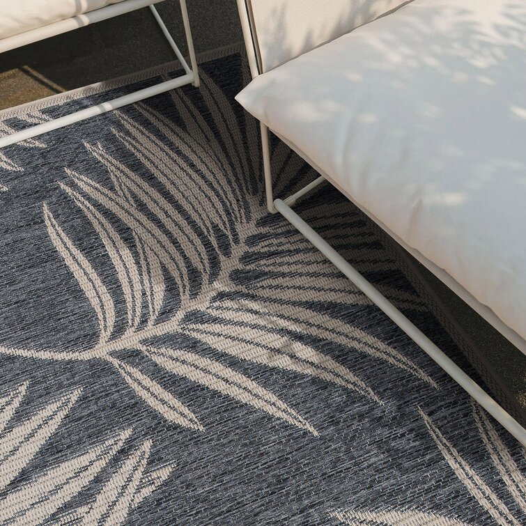 Dowd Floral Blue/Gray/Ivory Indoor/Outdoor Area Rug Bay Isle Home Rug Size: Rectangle 7'10 x 10