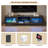Modern Floating Tv Stand With Acrylic Cabinet Doors And Rgb Led Lighting, Wall-Mounted Media Console With Storage Shelves For Living Room Or Bedroom-1226438912