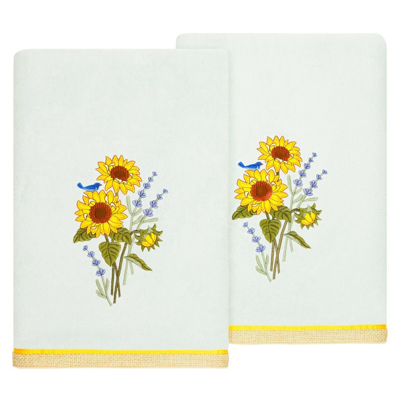 Essuie-mains 100% coton turc, Turquoise, Bath Towel-2Pack